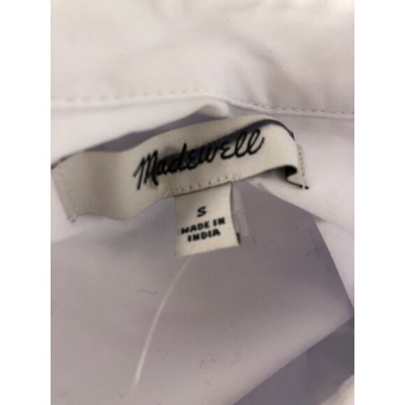 Madewell Easy Y Neck Button Up Shirt White NWT S - Picture 5 of 8